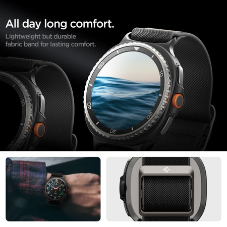 Spigen Fit Lite - Pasek do Samsung Galaxy Watch 8 / 8 Classic 40 / 44 / 46 mm (Black)