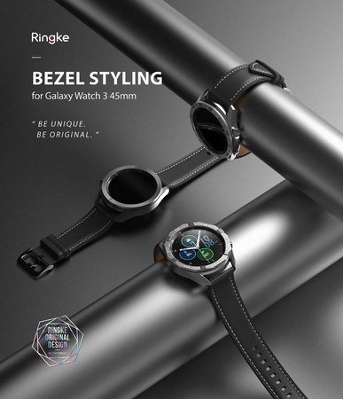 Ringke Bezel Styling etui ramka koperta pierścień Samsung Galaxy Watch 3 45mm czarny (GW3-45-61)