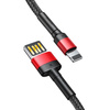 Baseus kabel Cafule USB - Lightning 1,0 m 2,4A czerwono-czarny dwustronne USB