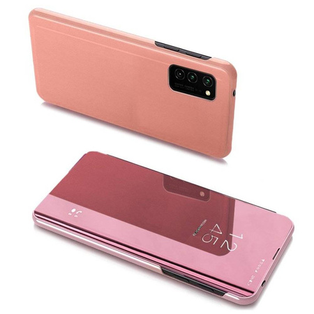 Clear View Case futerał etui z klapką Samsung Galaxy A03s (166,5) różowy