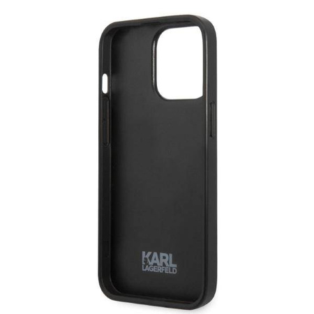 Original Case IPHONE 13 PRO MAX Karl Lagerfeld Hardcase Monogram Ikonik Patch red