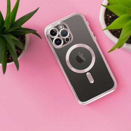 Futerał Electro Mag Cover kompatybilny z MagSafe do IPHONE 15 złoty róż