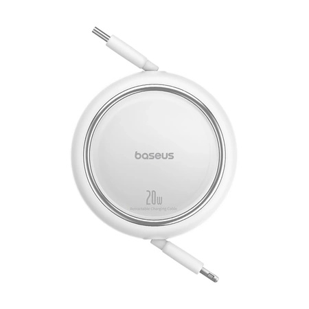 Baseus Free2Pull einziehbares USB-C/ Lightning -Kabel 20 W 1 m – weiß