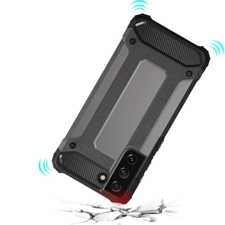 Hybrid Armor robuste TPU/PC Panzer Handyhülle Hard Case für Samsung Galaxy S22+ (S22 Plus) schwarz