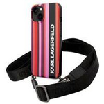 Karl Lagerfeld KLHCP14SSTSTP iPhone 14 6,1" hardcase różowy/pink Color Stripes Strap