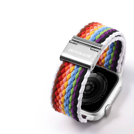 Dux Ducis Strap (Mixture II Version) pasek Apple Watch SE, 8, 7, 6, 5, 4, 3, 2, 1 (41, 40, 38 mm) pleciona opaska bransoleta pale stripes