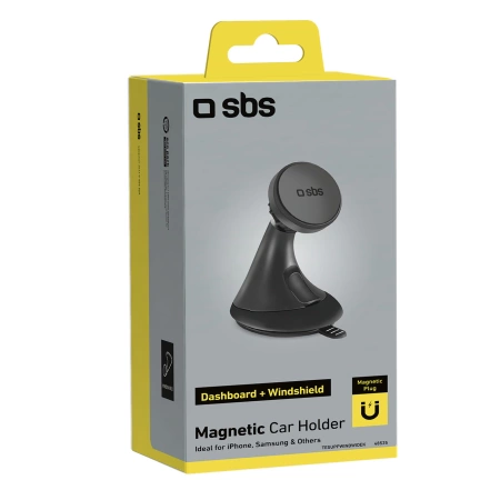 Uchwyt na smartfona SBS TESUPPWINDWIDEK kompatybilny z MagSafe, na deskę rodzielczą / szybę - czarny