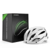 Kask rowerowy Rockbros z szybką, odpinane okulary z ochroną UV, unisex, matowy - biały