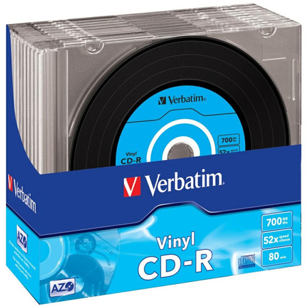 Płyta CD-R Verbatim DATA VINYL 700MB SLIM 10szt 43426