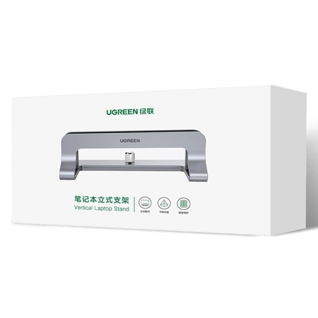 Ugreen Aluminum Vertical Stand Holder Stand for MacBook Laptop Tablet Silver (20471 LP258)