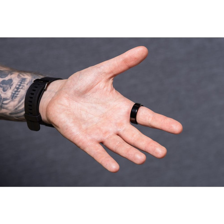 Smart Ring R11M- inteligentny pierścień ze stali ze stacją ładującą rozmiar 8 (18,1mm) czarny