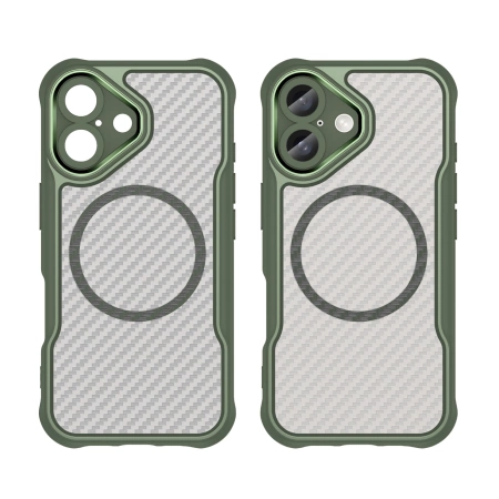 Leading Series MagSafe Silikonhülle für iPhone 16 – grün