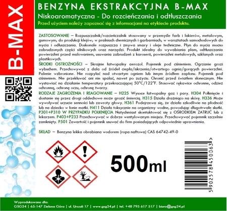 Extraction naphtha in aerosol B-MAX Spray 500ML