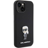 Karl Lagerfeld Silicone Ikonik Metal Pin case for iPhone 15 - black