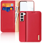 DUX DUCIS Hivo - skórzane etui portfelik do Samsung Galaxy S23 Plus czerwone