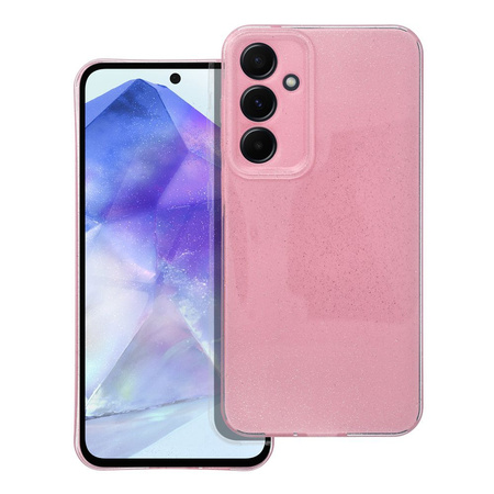 Futerał CLEAR CASE 2mm BLINK do SAMSUNG A55 5G różowy