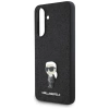 Karl Lagerfeld Fixed Glitter Ikonik Logo Metal Pin Case for Samsung Galaxy A36 - Black