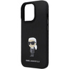 Karl Lagerfeld nakładka do iPhone 13 Pro 6,1" KLHCP13LSMHKNPK czarna HC Silicone Ikonik Metal Pin