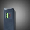 Powerbank SBS 10000 mAh 20W mit integriertem USB-C-Kabel und Digitalanzeige - dunkelgrau