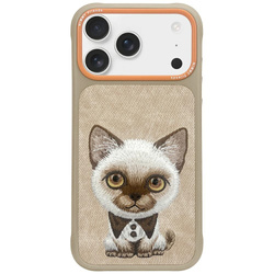 Etui Nimmy Big Eyed Pet 2.0 Cat do iPhone 17 beżowy