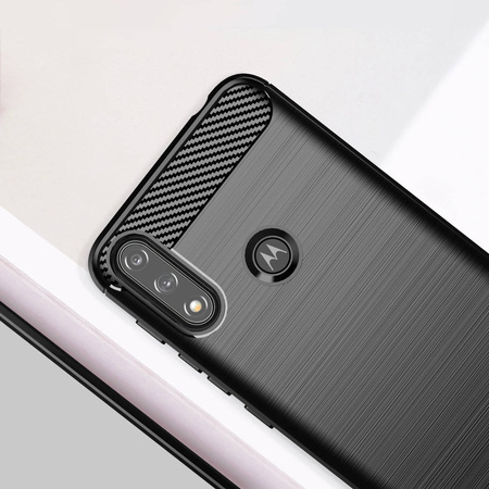 Carbon Case Flexible Schutzhülle Motorola Moto E7i Power schwarz