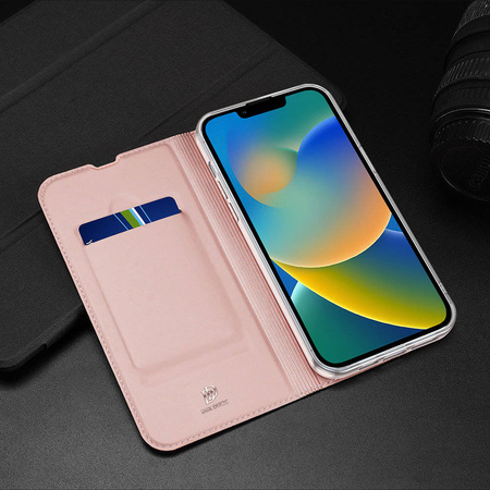 Dux Ducis Skin Pro kabura etui pokrowiec z klapką iPhone 14 Max złoty