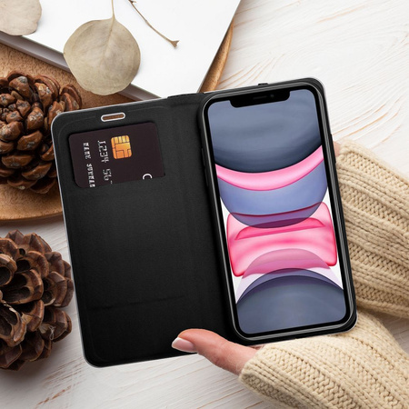 Kabura LUNA Book Carbon do IPHONE 14 czarny