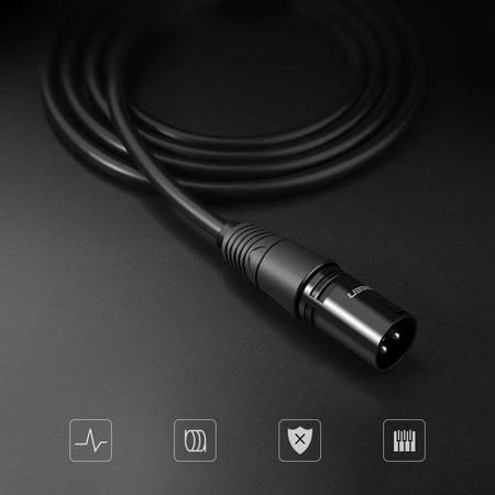 Ugreen przedłużacz kabel audio przewód mikrofonowy do mikrofonu XLR (żeński) - XLR (męski) 10 m (AV130)