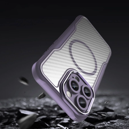Leading Series MagSafe Silicone Case for iPhone 16 Pro Max - Purple