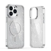 Glitter Case MagSafe für iPhone 16 – weiß mit Glitzer