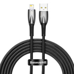 BASEUS kabel USB A do Apple Lightning 8-pin 2,4A Glimmer Series CADH000301 2m czarny