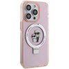 Karl Lagerfeld KLHMP15XHMRSKCP iPhone 15 Pro Max 6,7&quot; rosa/rosa Hardcase Ringständer Karl&amp;Choupette MagSafe