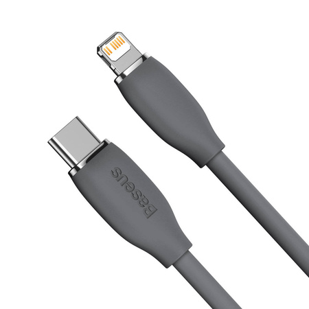Baseus cable, USB Type C - Lightning 20W cable, 1.2 m long Jelly Liquid Silica Gel - black