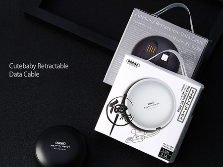 REMAX Kabel Cutebaby RC-099t 2 w 1 - USB na Micro USB, Lightning - biały