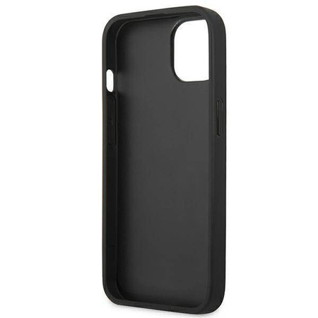 Original Handyhülle IPHONE 14 PLUS BMW Leather Stamp (BMHCP14MSLLBK) schwarz