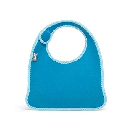 BUILT Mess Mate - 2 śliniaki dla dzieci (Dribble Dots Blue)