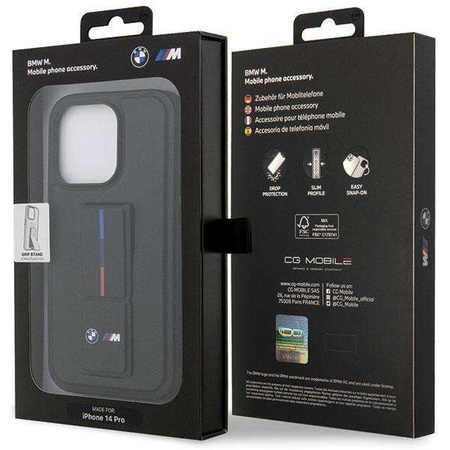 Case BMW BMHCP14L22GSLK iPhone 14 Pro 6.1&quot; black/black hardcase Grip Hot Stamp