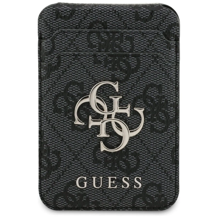 Guess 4G Hülle mit Magsafe Wallet für iPhone 17 Pro - Schwarz