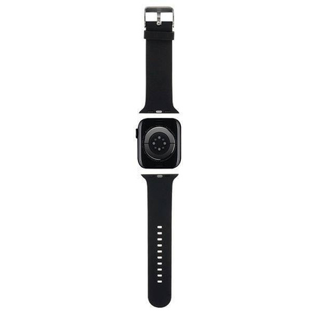 Pasek do APPLE WATCH 4 / 5 / 6 / 7 / 8 / SE (38 / 40 / 41 MM) Karl Lagerfeld Strap 3D Rubber Karl&Choupette Heads (KLAWMSLKCNK) czarne