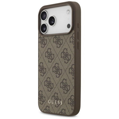 Etui Guess 4G Classic na iPhone 17 Pro Max - brązowe