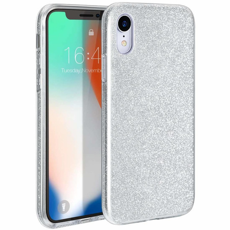 Nakładka Glitter 3w1 do Xiaomi Redmi Note 10 5G / Poco M3 Pro / M3 Pro 5G srebrna