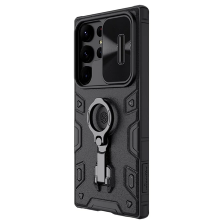 Nillkin CamShield Armor Pro Case Cover For Samsung Galaxy S23 Ultra Armor Cover With Camera Protector Ring Stand Black