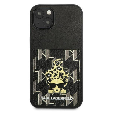 Case IPHONE 13 Karl Lagerfeld Hardcase Karlimals Cardslot (KLHCP13MCANCNK) black