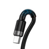 Baseus Cafule kabel przewód USB Typ C SuperCharge 40W Quick Charge 3.0 QC 3.0 1m szaro-czarny (CATKLF-PG1)