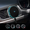 Wozinsky WCT5-Q6S2Y Autohalterung mit Qi/MagSafe 15W induktivem Ladegerät für Lüftungsgitter mit Ventilator - Schwarz