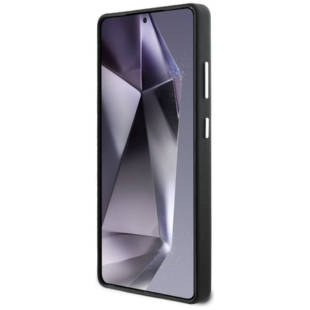 Oryginalne Etui SAMSUNG GALAXY S25 ULTRA Karl Lagerfeld Saffiano Full Wrapped Elongated Metal Logo MagSafe czarne