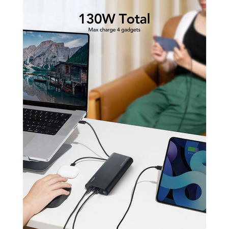 Bateria zewnętrzna (Powerbank) VEGER TCE130 - 25 000mAh Quick Charge PD 130W (W2503)