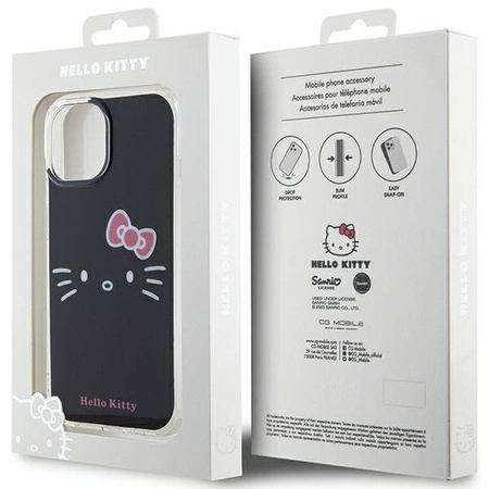 Hello Kitty IML Kitty Face case for iPhone 15 - black
