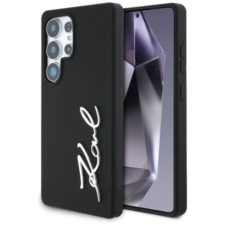 Karl Lagerfeld nakładka HC Silicone Sign Metal Logo do Samsung Galaxy S25 Ultra czarna