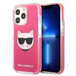 Oryginalne Etui IPHONE 13 PRO Karl Lagerfeld Hardcase Choupette Head (KLHCP13LTPECPI) różowe